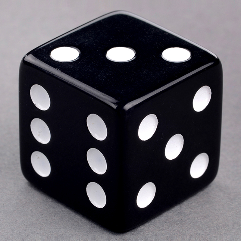 D6, 12mm Black Dice