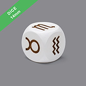D6 14mm Wooden Engraved Dice (Rounded corners)