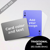 Simple Personalized Both Sided Landscape Back Playing Cards (63.5 X 88.9mm)