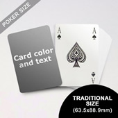 Bridge Style Selection Poker With Custom Message (63.5 X 88.9mm)