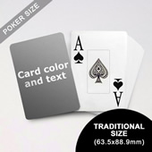 Jumbo Index Cards Poker Size With Custom Message (63.5 X 88.9mm)