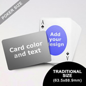 Ovate Personalized Both Sided Landscape Back Playing Cards (63.5 X 88.9mm)