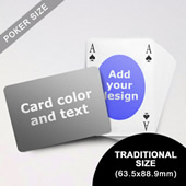 Ovate Bridge Style Poker Size Personalized Both Sided Landscape Back Playing Cards (63.5 X 88.9mm)