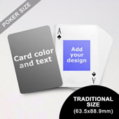 9) Centre Portrait Photo Personalized Both Sided Playing Cards (63.5 X 88.9mm)