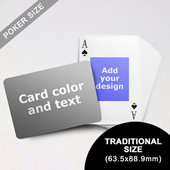 Centre Portrait Photo Personalized Both Sided Landscape Back Playing Cards (63.5 X 88.9mm)