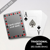 Timeless Frame Poker With Custom Message & Jumbo Index (63.5 X 88.9mm)