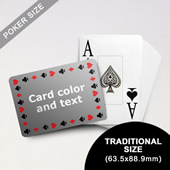 Timeless Frame Poker With Custom Text & Jumbo Index (Landscape) (63.5 X 88.9mm)