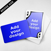 Bridge Size Playing Cards Frame Back, Wide Angled Front