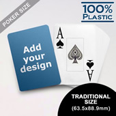 Design Plastic Jumbo Poker Cards (63.5 X 88.9mm)