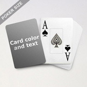 Jumbo Index Cards Poker Size With Custom Message
