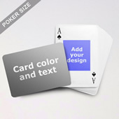 Centre Portrait Photo Personalized Both Sided Landscape Back Playing Cards
