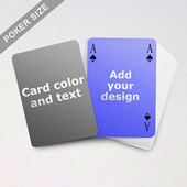 Simple Bridge Style Poker Size Personalized Both Sided Playing Cards