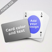 Ovate Bridge Style Poker Size Personalized Both Sided Landscape Back Playing Cards