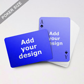 Simple Custom Front And Landscape Back Playing Cards