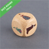 Custom D6 14mm Wooden Dice (Rounded corners)