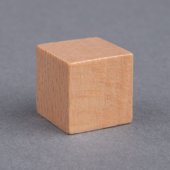 Plain Wooden Dice 14mm Straight Corner