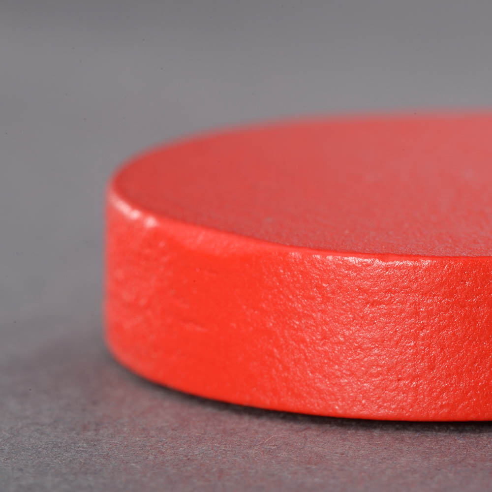Disc Red Object 25X25X16mm Wooden Disc Red
