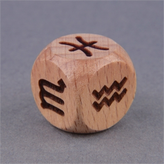 D6 16mm Wooden Engraved Dice (Rounded corners)