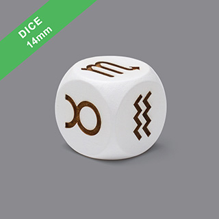 D6 14mm Wooden Engraved Dice (Rounded corners)