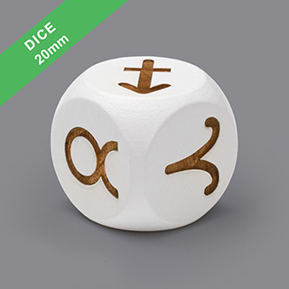 D6 20mm Wooden Engraved Dice (Rounded corners)