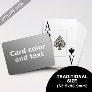 Jumbo Index Cards Poker Size With Custom Message (Landscape) (63.5 X 88.9mm)