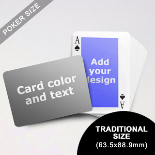 Classic Personalized Both Sided Landscape Back Playing Cards (63.5 X 88.9mm)