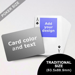 Top Portrait Photo Personalized Both Sided Landscape Back Playing Cards (63.5 X 88.9mm)