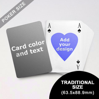 Heart To Heart Series Custom Back Playing Cards In Bridge Style (63.5 X 88.9mm)