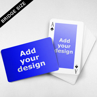 Bridge Size Playing Cards Rectangular Back, Wide Front