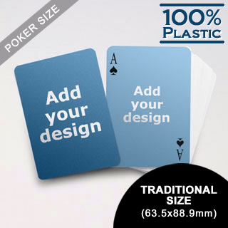 Plastic Poker Size Custom 2 Sided (63.5 X 88.9mm)