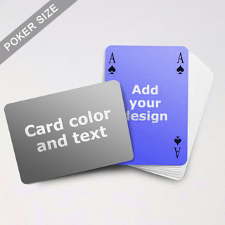 Simple Bridge Style Poker Size Personalized Both Sided Landscape Back Playing Cards
