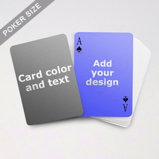 Simple Personalized Both Sided Playing Cards