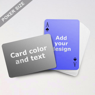 Simple Personalized Both Sided Landscape Back Playing Cards