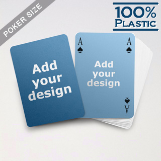 Custom Sided Plastic Poker Simple Bridge Style