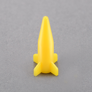 25X12mm Rocket Shape Plastic Pawn Yellow
