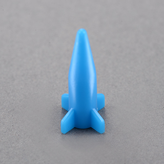 25X12mm Rocket Shape Plastic Pawn Baby Blue