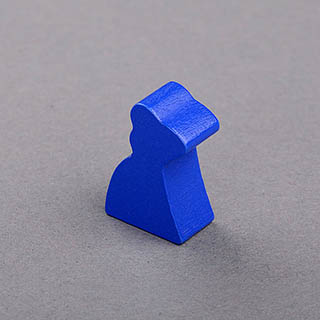 Doggy Wooden Pawn Blue