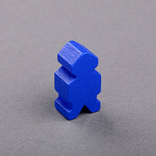 Alien Wooden Pawn Blue