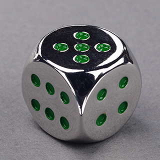 Green Metal Dice