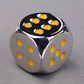 Metal Dice Yellow