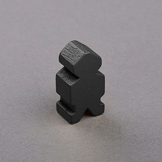 Alien Wooden Pawn Black