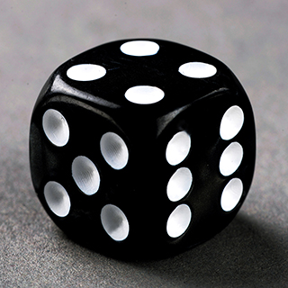 Black Marble Dice 18mm