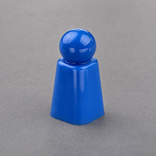 Round Head & Square Body Plastic Pawn Blue