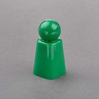 Round Head & Square Body Plastic Pawn Green