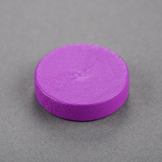 25X25X6mm Wooden Disc Purple