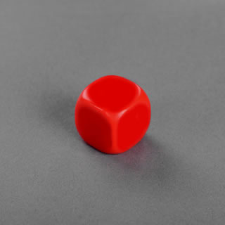 25mm Plain Dice Round Corners Red