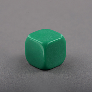 19mm Plain Dice Round Corners Green