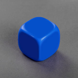 25mm Plain Dice Round Corners Blue