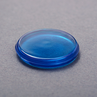 18mm Crystal Plastic Token Blue