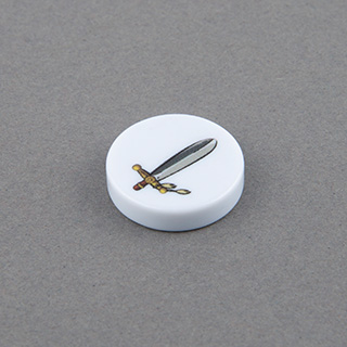 double-sides Custom Game Tokens 20mm x 5mm white